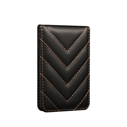 ESEBLE Adhesive Style Rhombic Texture Folding RFID Mobile Phone Card Slots Holder
