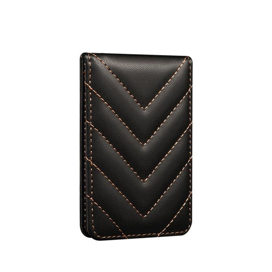 ESEBLE Adhesive Style Rhombic Texture Folding RFID Mobile Phone Card Slots Holder