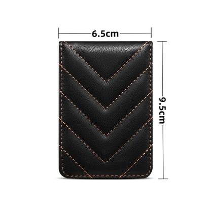 ESEBLE Adhesive Style Rhombic Texture Folding RFID Mobile Phone Card Slots Holder
