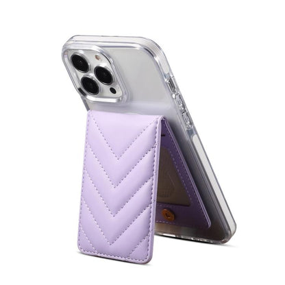 ESEBLE Adhesive Style Rhombic Texture Folding RFID Mobile Phone Card Slots Holder