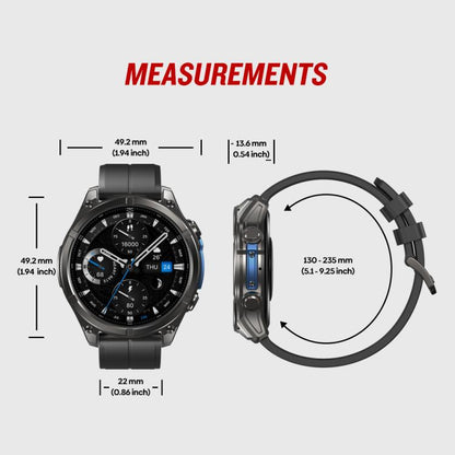 T-Rex 1.43 inch AMOLED Display Rugged Smart Watch with Built-in Flashlight