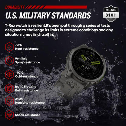 T-Rex 1.43 inch AMOLED Display Rugged Smart Watch with Built-in Flashlight