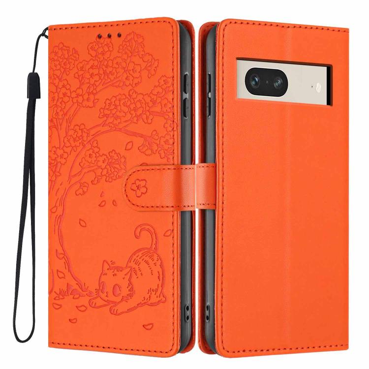 Tree Cat Embossed Flip Vegan Leather Phone Case, For Google Pixel 10a, For Google Pixel 10 Pro XL, For Google Pixel 10 / 10 Pro, For Google Pixel 9a, For Google Pixel 9 Pro XL, For Google Pixel 9 / 9 Pro, For Google Pixel 8a, For Google Pixel 8 Pro    ...