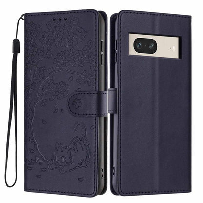 Tree Cat Embossed Flip Vegan Leather Phone Case, For Google Pixel 10a, For Google Pixel 10 Pro XL, For Google Pixel 10 / 10 Pro, For Google Pixel 9a, For Google Pixel 9 Pro XL, For Google Pixel 9 / 9 Pro, For Google Pixel 8a, For Google Pixel 8 Pro    ...
