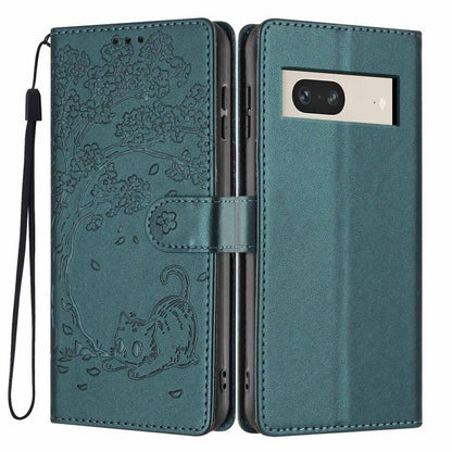 Tree Cat Embossed Flip Vegan Leather Phone Case, For Google Pixel 10a, For Google Pixel 10 Pro XL, For Google Pixel 10 / 10 Pro, For Google Pixel 9a, For Google Pixel 9 Pro XL, For Google Pixel 9 / 9 Pro, For Google Pixel 8a, For Google Pixel 8 Pro    ...