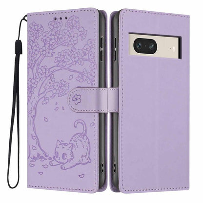 Tree Cat Embossed Flip Vegan Leather Phone Case, For Google Pixel 10a, For Google Pixel 10 Pro XL, For Google Pixel 10 / 10 Pro, For Google Pixel 9a, For Google Pixel 9 Pro XL, For Google Pixel 9 / 9 Pro, For Google Pixel 8a, For Google Pixel 8 Pro    ...