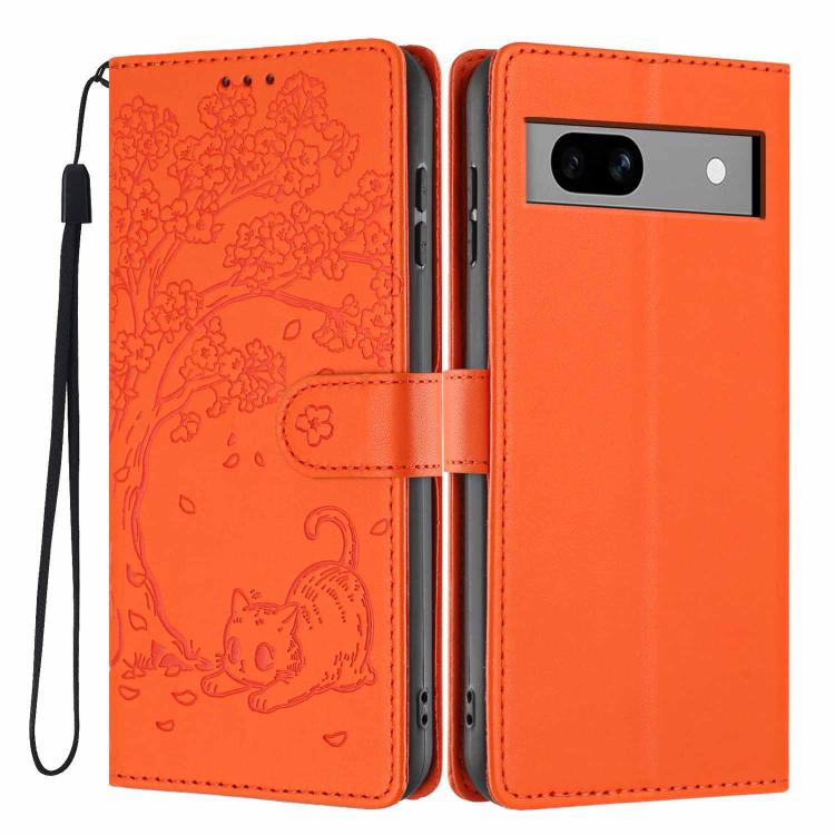 Tree Cat Embossed Flip Vegan Leather Phone Case, For Google Pixel 10a, For Google Pixel 10 Pro XL, For Google Pixel 10 / 10 Pro, For Google Pixel 9a, For Google Pixel 9 Pro XL, For Google Pixel 9 / 9 Pro, For Google Pixel 8a, For Google Pixel 8 Pro    ...