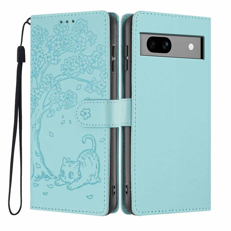 Tree Cat Embossed Flip Vegan Leather Phone Case, For Google Pixel 10a, For Google Pixel 10 Pro XL, For Google Pixel 10 / 10 Pro, For Google Pixel 9a, For Google Pixel 9 Pro XL, For Google Pixel 9 / 9 Pro, For Google Pixel 8a, For Google Pixel 8 Pro    ...