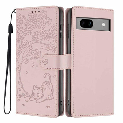 Tree Cat Embossed Flip Vegan Leather Phone Case, For Google Pixel 10a, For Google Pixel 10 Pro XL, For Google Pixel 10 / 10 Pro, For Google Pixel 9a, For Google Pixel 9 Pro XL, For Google Pixel 9 / 9 Pro, For Google Pixel 8a, For Google Pixel 8 Pro    ...