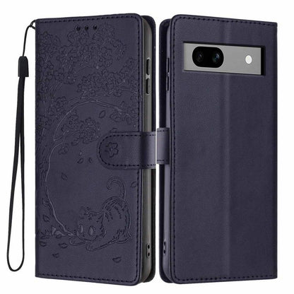 Tree Cat Embossed Flip Vegan Leather Phone Case, For Google Pixel 10a, For Google Pixel 10 Pro XL, For Google Pixel 10 / 10 Pro, For Google Pixel 9a, For Google Pixel 9 Pro XL, For Google Pixel 9 / 9 Pro, For Google Pixel 8a, For Google Pixel 8 Pro    ...
