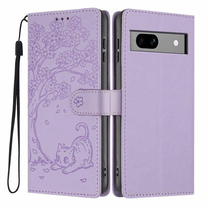 Tree Cat Embossed Flip Vegan Leather Phone Case, For Google Pixel 10a, For Google Pixel 10 Pro XL, For Google Pixel 10 / 10 Pro, For Google Pixel 9a, For Google Pixel 9 Pro XL, For Google Pixel 9 / 9 Pro, For Google Pixel 8a, For Google Pixel 8 Pro    ...