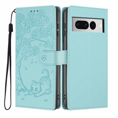 Tree Cat Embossed Flip Vegan Leather Phone Case, For Google Pixel 10a, For Google Pixel 10 Pro XL, For Google Pixel 10 / 10 Pro, For Google Pixel 9a, For Google Pixel 9 Pro XL, For Google Pixel 9 / 9 Pro, For Google Pixel 8a, For Google Pixel 8 Pro    ...