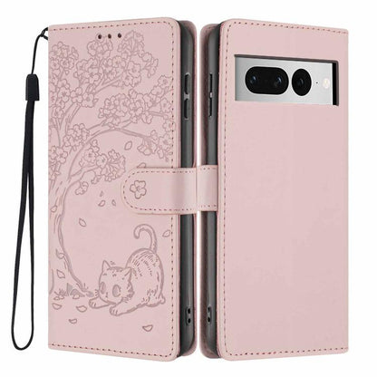 Tree Cat Embossed Flip Vegan Leather Phone Case, For Google Pixel 10a, For Google Pixel 10 Pro XL, For Google Pixel 10 / 10 Pro, For Google Pixel 9a, For Google Pixel 9 Pro XL, For Google Pixel 9 / 9 Pro, For Google Pixel 8a, For Google Pixel 8 Pro    ...