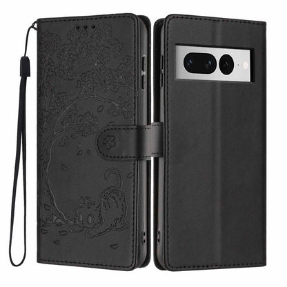 Tree Cat Embossed Flip Vegan Leather Phone Case, For Google Pixel 10a, For Google Pixel 10 Pro XL, For Google Pixel 10 / 10 Pro, For Google Pixel 9a, For Google Pixel 9 Pro XL, For Google Pixel 9 / 9 Pro, For Google Pixel 8a, For Google Pixel 8 Pro    ...