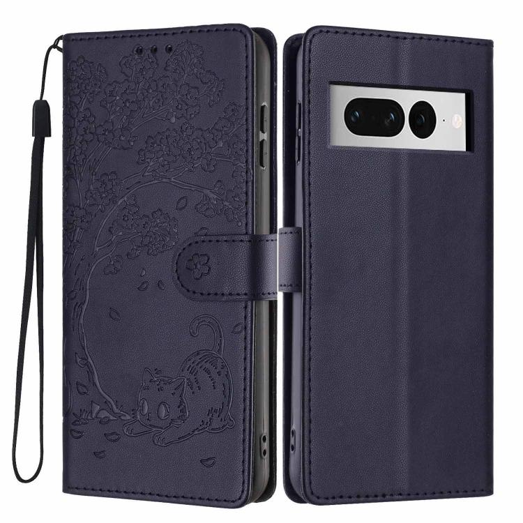 Tree Cat Embossed Flip Vegan Leather Phone Case, For Google Pixel 10a, For Google Pixel 10 Pro XL, For Google Pixel 10 / 10 Pro, For Google Pixel 9a, For Google Pixel 9 Pro XL, For Google Pixel 9 / 9 Pro, For Google Pixel 8a, For Google Pixel 8 Pro    ...