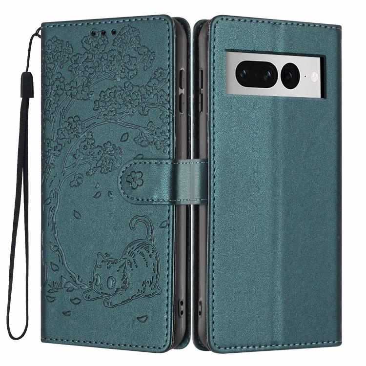 Tree Cat Embossed Flip Vegan Leather Phone Case, For Google Pixel 10a, For Google Pixel 10 Pro XL, For Google Pixel 10 / 10 Pro, For Google Pixel 9a, For Google Pixel 9 Pro XL, For Google Pixel 9 / 9 Pro, For Google Pixel 8a, For Google Pixel 8 Pro    ...