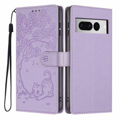 Tree Cat Embossed Flip Vegan Leather Phone Case, For Google Pixel 10a, For Google Pixel 10 Pro XL, For Google Pixel 10 / 10 Pro, For Google Pixel 9a, For Google Pixel 9 Pro XL, For Google Pixel 9 / 9 Pro, For Google Pixel 8a, For Google Pixel 8 Pro    ...