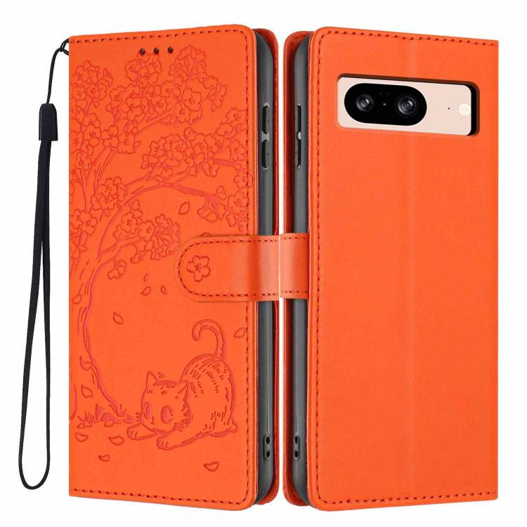 Tree Cat Embossed Flip Vegan Leather Phone Case, For Google Pixel 10a, For Google Pixel 10 Pro XL, For Google Pixel 10 / 10 Pro, For Google Pixel 9a, For Google Pixel 9 Pro XL, For Google Pixel 9 / 9 Pro, For Google Pixel 8a, For Google Pixel 8 Pro    ...