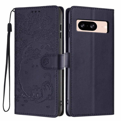 Tree Cat Embossed Flip Vegan Leather Phone Case, For Google Pixel 10a, For Google Pixel 10 Pro XL, For Google Pixel 10 / 10 Pro, For Google Pixel 9a, For Google Pixel 9 Pro XL, For Google Pixel 9 / 9 Pro, For Google Pixel 8a, For Google Pixel 8 Pro    ...