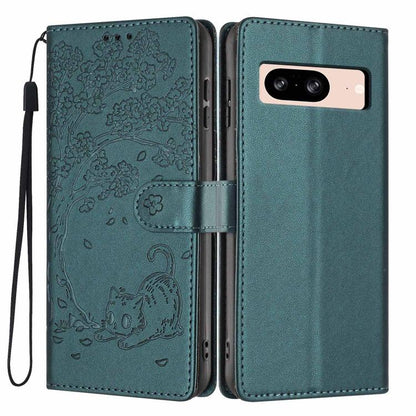 Tree Cat Embossed Flip Vegan Leather Phone Case, For Google Pixel 10a, For Google Pixel 10 Pro XL, For Google Pixel 10 / 10 Pro, For Google Pixel 9a, For Google Pixel 9 Pro XL, For Google Pixel 9 / 9 Pro, For Google Pixel 8a, For Google Pixel 8 Pro    ...