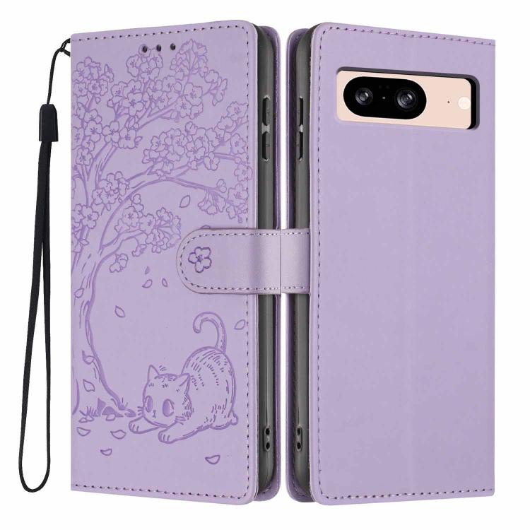 Tree Cat Embossed Flip Vegan Leather Phone Case, For Google Pixel 10a, For Google Pixel 10 Pro XL, For Google Pixel 10 / 10 Pro, For Google Pixel 9a, For Google Pixel 9 Pro XL, For Google Pixel 9 / 9 Pro, For Google Pixel 8a, For Google Pixel 8 Pro    ...