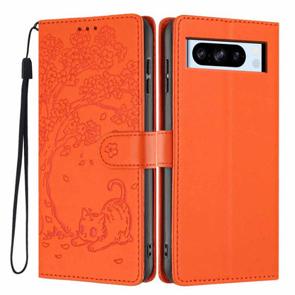 Tree Cat Embossed Flip Vegan Leather Phone Case, For Google Pixel 10a, For Google Pixel 10 Pro XL, For Google Pixel 10 / 10 Pro, For Google Pixel 9a, For Google Pixel 9 Pro XL, For Google Pixel 9 / 9 Pro, For Google Pixel 8a, For Google Pixel 8 Pro    ...
