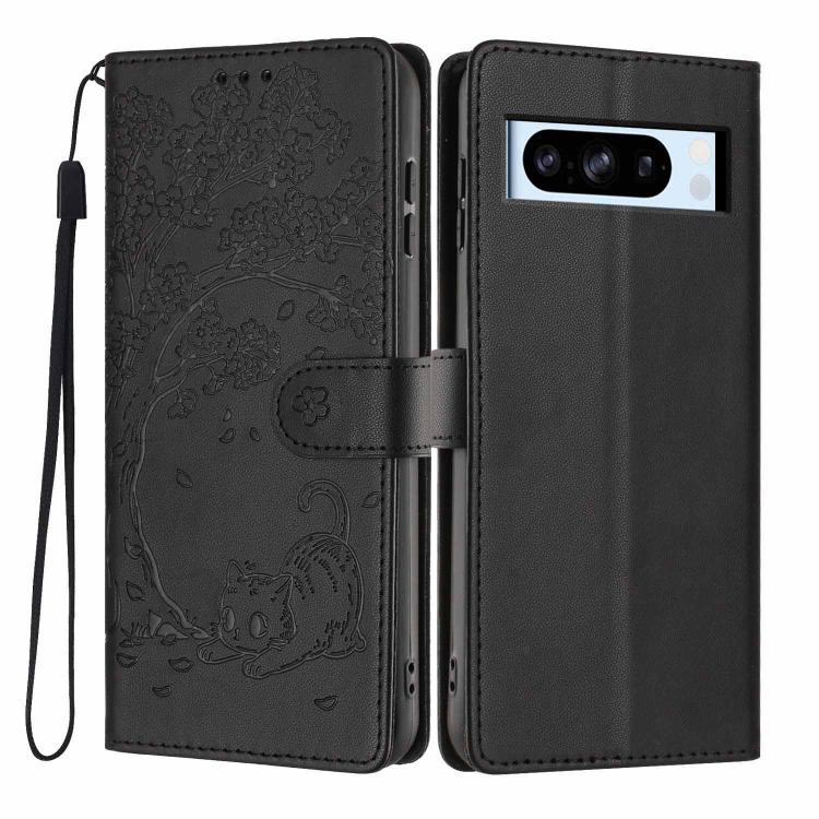 Tree Cat Embossed Flip Vegan Leather Phone Case, For Google Pixel 10a, For Google Pixel 10 Pro XL, For Google Pixel 10 / 10 Pro, For Google Pixel 9a, For Google Pixel 9 Pro XL, For Google Pixel 9 / 9 Pro, For Google Pixel 8a, For Google Pixel 8 Pro    ...