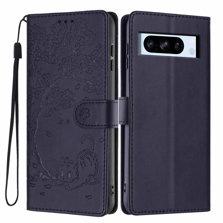 Tree Cat Embossed Flip Vegan Leather Phone Case, For Google Pixel 10a, For Google Pixel 10 Pro XL, For Google Pixel 10 / 10 Pro, For Google Pixel 9a, For Google Pixel 9 Pro XL, For Google Pixel 9 / 9 Pro, For Google Pixel 8a, For Google Pixel 8 Pro    ...