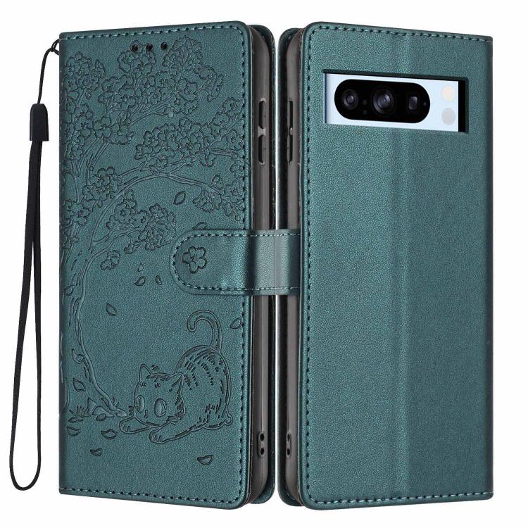 Tree Cat Embossed Flip Vegan Leather Phone Case, For Google Pixel 10a, For Google Pixel 10 Pro XL, For Google Pixel 10 / 10 Pro, For Google Pixel 9a, For Google Pixel 9 Pro XL, For Google Pixel 9 / 9 Pro, For Google Pixel 8a, For Google Pixel 8 Pro    ...