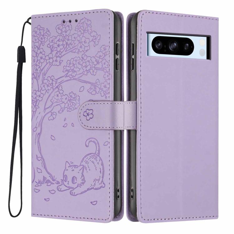 Tree Cat Embossed Flip Vegan Leather Phone Case, For Google Pixel 10a, For Google Pixel 10 Pro XL, For Google Pixel 10 / 10 Pro, For Google Pixel 9a, For Google Pixel 9 Pro XL, For Google Pixel 9 / 9 Pro, For Google Pixel 8a, For Google Pixel 8 Pro    ...
