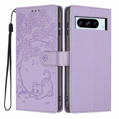 Tree Cat Embossed Flip Vegan Leather Phone Case, For Google Pixel 10a, For Google Pixel 10 Pro XL, For Google Pixel 10 / 10 Pro, For Google Pixel 9a, For Google Pixel 9 Pro XL, For Google Pixel 9 / 9 Pro, For Google Pixel 8a, For Google Pixel 8 Pro    ...