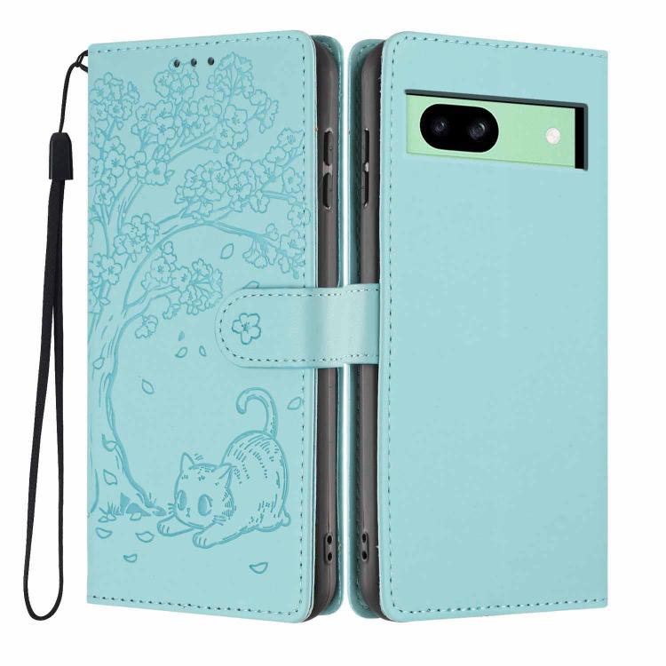 Tree Cat Embossed Flip Vegan Leather Phone Case, For Google Pixel 10a, For Google Pixel 10 Pro XL, For Google Pixel 10 / 10 Pro, For Google Pixel 9a, For Google Pixel 9 Pro XL, For Google Pixel 9 / 9 Pro, For Google Pixel 8a, For Google Pixel 8 Pro    ...