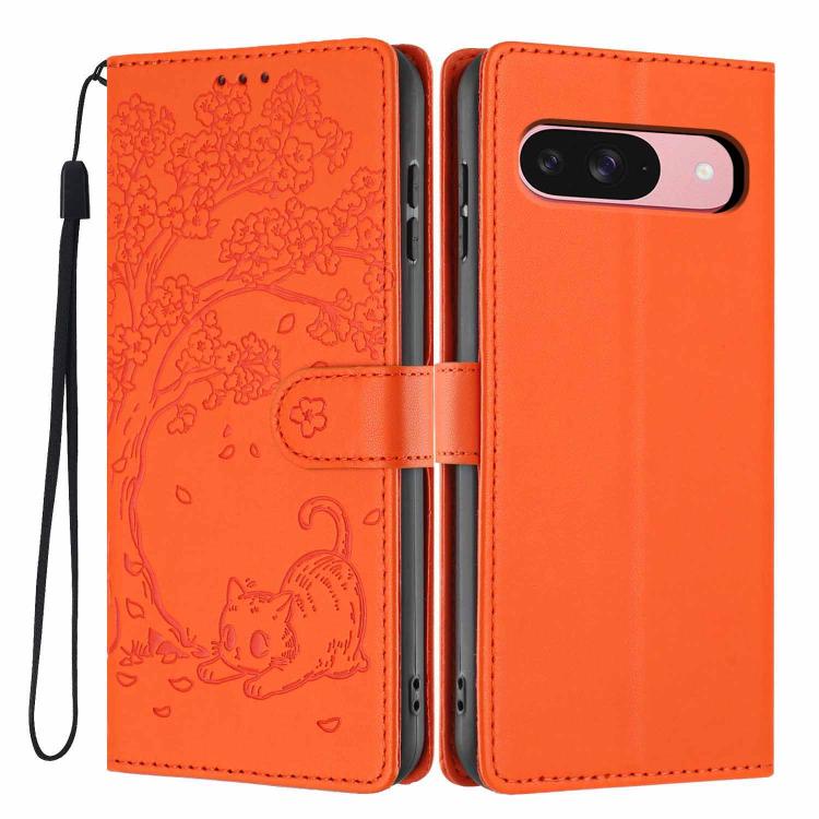 Tree Cat Embossed Flip Vegan Leather Phone Case, For Google Pixel 10a, For Google Pixel 10 Pro XL, For Google Pixel 10 / 10 Pro, For Google Pixel 9a, For Google Pixel 9 Pro XL, For Google Pixel 9 / 9 Pro, For Google Pixel 8a, For Google Pixel 8 Pro    ...