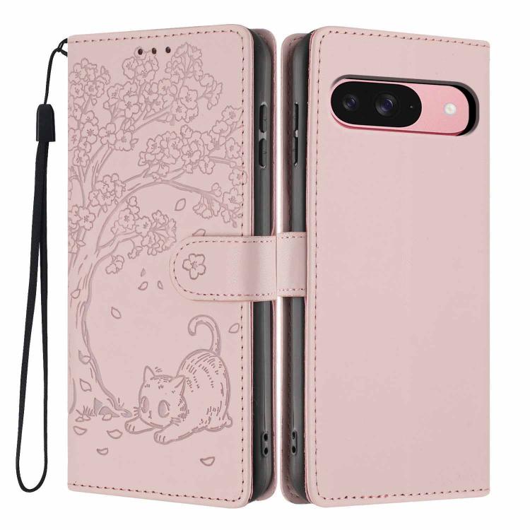 Tree Cat Embossed Flip Vegan Leather Phone Case, For Google Pixel 10a, For Google Pixel 10 Pro XL, For Google Pixel 10 / 10 Pro, For Google Pixel 9a, For Google Pixel 9 Pro XL, For Google Pixel 9 / 9 Pro, For Google Pixel 8a, For Google Pixel 8 Pro    ...