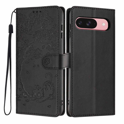 Tree Cat Embossed Flip Vegan Leather Phone Case, For Google Pixel 10a, For Google Pixel 10 Pro XL, For Google Pixel 10 / 10 Pro, For Google Pixel 9a, For Google Pixel 9 Pro XL, For Google Pixel 9 / 9 Pro, For Google Pixel 8a, For Google Pixel 8 Pro    ...