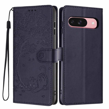 Tree Cat Embossed Flip Vegan Leather Phone Case, For Google Pixel 10a, For Google Pixel 10 Pro XL, For Google Pixel 10 / 10 Pro, For Google Pixel 9a, For Google Pixel 9 Pro XL, For Google Pixel 9 / 9 Pro, For Google Pixel 8a, For Google Pixel 8 Pro    ...
