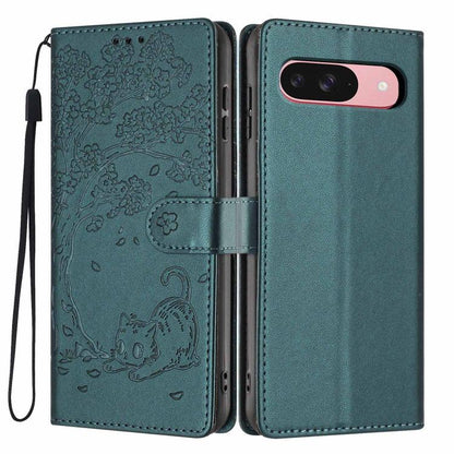 Tree Cat Embossed Flip Vegan Leather Phone Case, For Google Pixel 10a, For Google Pixel 10 Pro XL, For Google Pixel 10 / 10 Pro, For Google Pixel 9a, For Google Pixel 9 Pro XL, For Google Pixel 9 / 9 Pro, For Google Pixel 8a, For Google Pixel 8 Pro    ...
