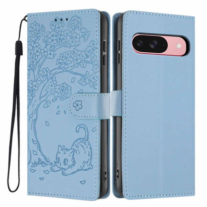 Tree Cat Embossed Flip Vegan Leather Phone Case, For Google Pixel 10a, For Google Pixel 10 Pro XL, For Google Pixel 10 / 10 Pro, For Google Pixel 9a, For Google Pixel 9 Pro XL, For Google Pixel 9 / 9 Pro, For Google Pixel 8a, For Google Pixel 8 Pro    ...