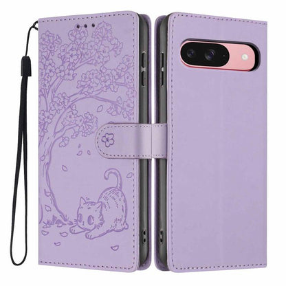 Tree Cat Embossed Flip Vegan Leather Phone Case, For Google Pixel 10a, For Google Pixel 10 Pro XL, For Google Pixel 10 / 10 Pro, For Google Pixel 9a, For Google Pixel 9 Pro XL, For Google Pixel 9 / 9 Pro, For Google Pixel 8a, For Google Pixel 8 Pro    ...