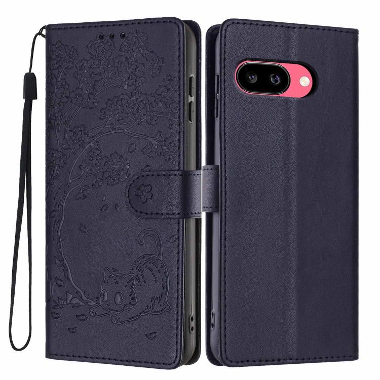 Tree Cat Embossed Flip Vegan Leather Phone Case, For Google Pixel 10a, For Google Pixel 10 Pro XL, For Google Pixel 10 / 10 Pro, For Google Pixel 9a, For Google Pixel 9 Pro XL, For Google Pixel 9 / 9 Pro, For Google Pixel 8a, For Google Pixel 8 Pro    ...