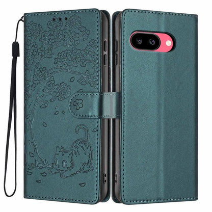 Tree Cat Embossed Flip Vegan Leather Phone Case, For Google Pixel 10a, For Google Pixel 10 Pro XL, For Google Pixel 10 / 10 Pro, For Google Pixel 9a, For Google Pixel 9 Pro XL, For Google Pixel 9 / 9 Pro, For Google Pixel 8a, For Google Pixel 8 Pro    ...
