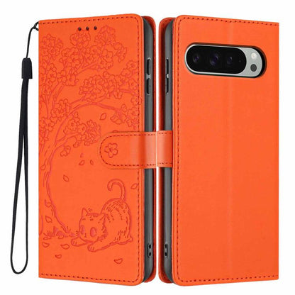 Tree Cat Embossed Flip Vegan Leather Phone Case, For Google Pixel 10a, For Google Pixel 10 Pro XL, For Google Pixel 10 / 10 Pro, For Google Pixel 9a, For Google Pixel 9 Pro XL, For Google Pixel 9 / 9 Pro, For Google Pixel 8a, For Google Pixel 8 Pro    ...