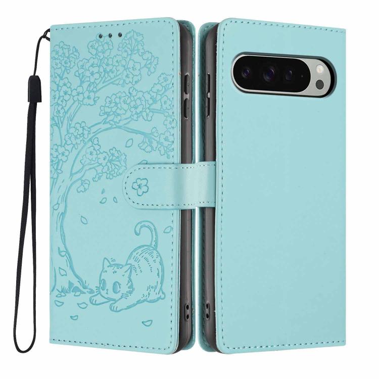 Tree Cat Embossed Flip Vegan Leather Phone Case, For Google Pixel 10a, For Google Pixel 10 Pro XL, For Google Pixel 10 / 10 Pro, For Google Pixel 9a, For Google Pixel 9 Pro XL, For Google Pixel 9 / 9 Pro, For Google Pixel 8a, For Google Pixel 8 Pro    ...