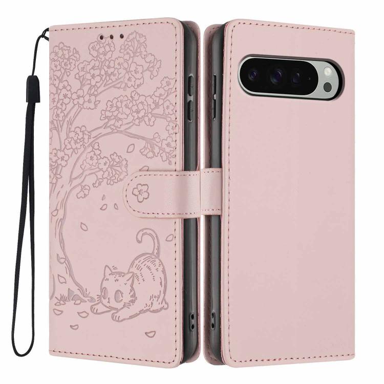 Tree Cat Embossed Flip Vegan Leather Phone Case, For Google Pixel 10a, For Google Pixel 10 Pro XL, For Google Pixel 10 / 10 Pro, For Google Pixel 9a, For Google Pixel 9 Pro XL, For Google Pixel 9 / 9 Pro, For Google Pixel 8a, For Google Pixel 8 Pro    ...