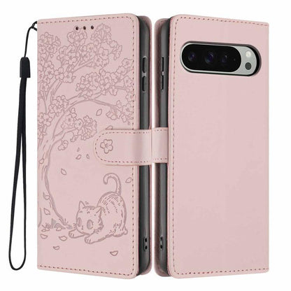 Tree Cat Embossed Flip Vegan Leather Phone Case, For Google Pixel 10a, For Google Pixel 10 Pro XL, For Google Pixel 10 / 10 Pro, For Google Pixel 9a, For Google Pixel 9 Pro XL, For Google Pixel 9 / 9 Pro, For Google Pixel 8a, For Google Pixel 8 Pro    ...