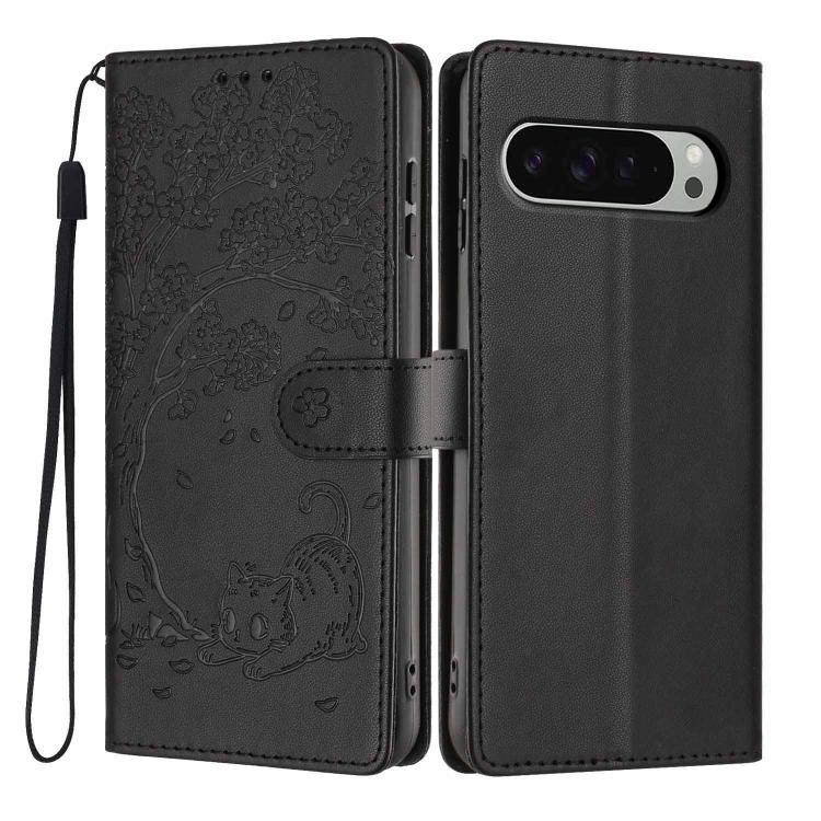 Tree Cat Embossed Flip Vegan Leather Phone Case, For Google Pixel 10a, For Google Pixel 10 Pro XL, For Google Pixel 10 / 10 Pro, For Google Pixel 9a, For Google Pixel 9 Pro XL, For Google Pixel 9 / 9 Pro, For Google Pixel 8a, For Google Pixel 8 Pro    ...