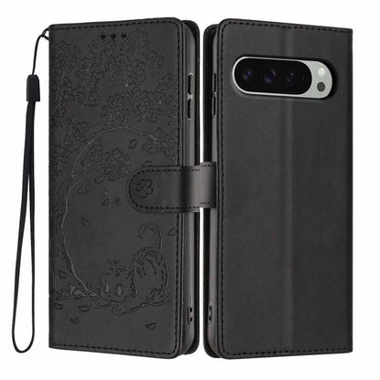 Tree Cat Embossed Flip Vegan Leather Phone Case, For Google Pixel 10a, For Google Pixel 10 Pro XL, For Google Pixel 10 / 10 Pro, For Google Pixel 9a, For Google Pixel 9 Pro XL, For Google Pixel 9 / 9 Pro, For Google Pixel 8a, For Google Pixel 8 Pro    ...