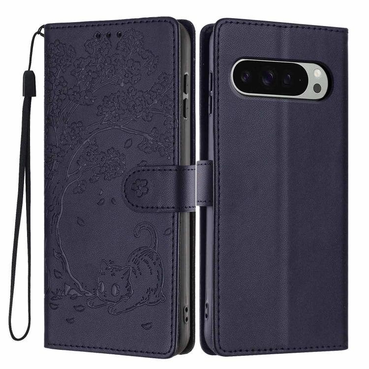 Tree Cat Embossed Flip Vegan Leather Phone Case, For Google Pixel 10a, For Google Pixel 10 Pro XL, For Google Pixel 10 / 10 Pro, For Google Pixel 9a, For Google Pixel 9 Pro XL, For Google Pixel 9 / 9 Pro, For Google Pixel 8a, For Google Pixel 8 Pro    ...