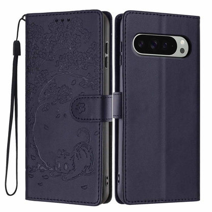 Tree Cat Embossed Flip Vegan Leather Phone Case, For Google Pixel 10a, For Google Pixel 10 Pro XL, For Google Pixel 10 / 10 Pro, For Google Pixel 9a, For Google Pixel 9 Pro XL, For Google Pixel 9 / 9 Pro, For Google Pixel 8a, For Google Pixel 8 Pro    ...