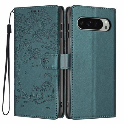 Tree Cat Embossed Flip Vegan Leather Phone Case, For Google Pixel 10a, For Google Pixel 10 Pro XL, For Google Pixel 10 / 10 Pro, For Google Pixel 9a, For Google Pixel 9 Pro XL, For Google Pixel 9 / 9 Pro, For Google Pixel 8a, For Google Pixel 8 Pro    ...